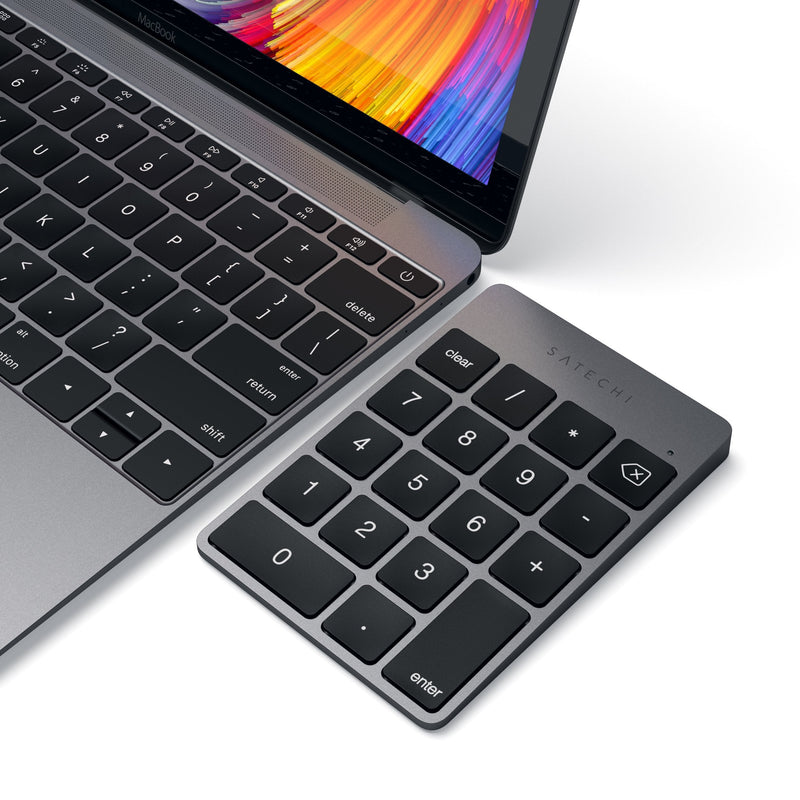 [Australia - AusPower] - Satechi Slim Aluminum Bluetooth Wireless 18-Key Keypad Keyboard Extension - Compatible with 2017 iMac, iMac Pro, MacBook Pro, MacBook, iPad, iPhone, Dell, Lenovo and More (Space Gray) Space Gray 