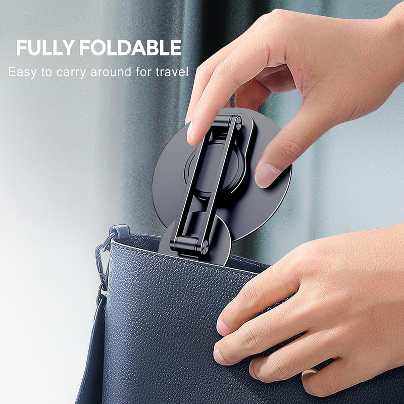 [Australia - AusPower] - CreaDream Magnetic Desk Phone Stand for iPhone 14 13 12 Series, Aluminum Phone Stand Holder Dock with 360°Rotation Base Adjustable Foldable, Compatible with iPhone 14 13 12 Pro Max Mini, Magsafe Case 