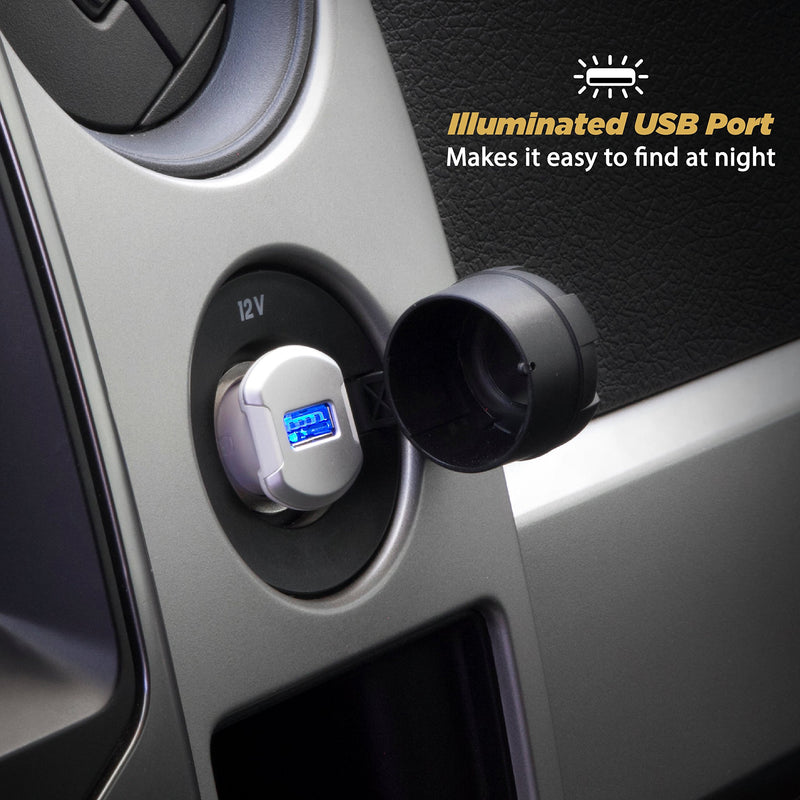 [Australia - AusPower] - SCOSCHE USBC121M ReVolt Universal Mobile Single Port Car Charger, Black 1 Port Black 