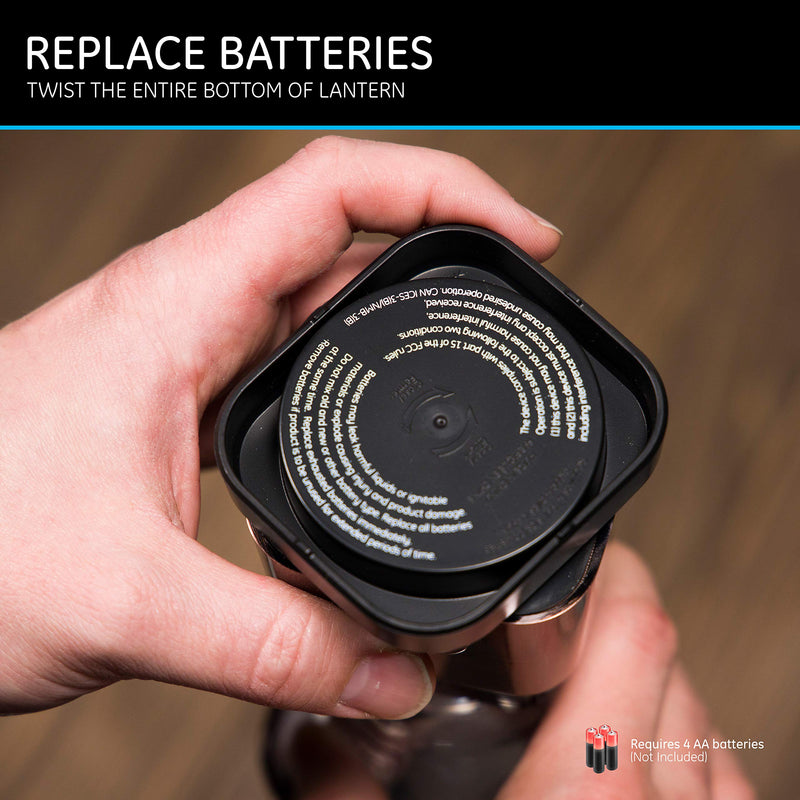 [Australia - AusPower] - Enbrighten LED Mini Camping Lantern, Battery Powered, 200 Lumens, 40 Hour Runtime, 3 Light Levels, Ideal for Hiking, Outdoors, Emergency, Snow, Hurricane and Storm, Black, 49559 