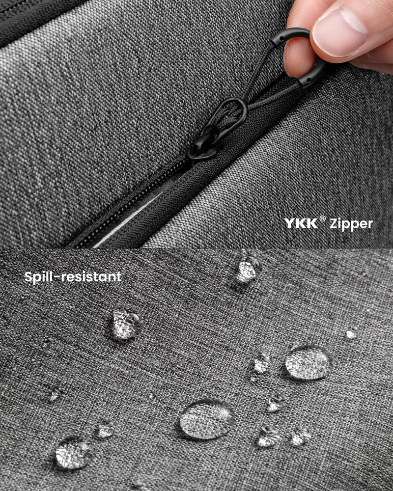 [Australia - AusPower] - tomtoc Protective Laptop Sleeve for 13-inch MacBook Air M2/A2681, M1/A2337, 2022-2018, MacBook Pro 13 M2/A2686, M1/A2338, 2022-2016, 12.9 iPad Pro 5th/4th/3rd Gen, Water-resistant MacBook Case Gray 13 Inch for New MacBook Air & Pro 
