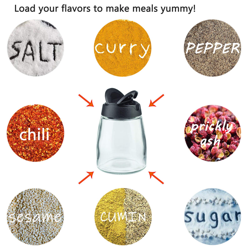 [Australia - AusPower] - MILEKE Salt and Pepper Shakers, Moisture-Proof Condiment holders 150ML, 2/pack 