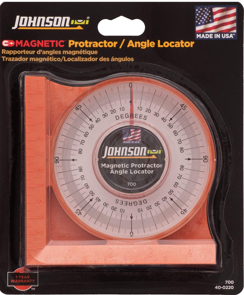 [Australia - AusPower] - Johnson Level & Tool 700 Magnetic Angle Locator, Orange, 1 Locator 