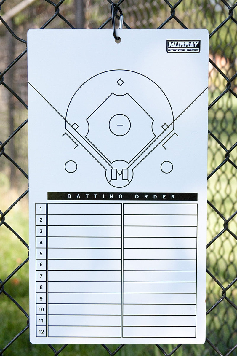 [Australia - AusPower] - Murray Sporting Goods Dry Erase Baseball Coaches Clipboard - White Baseball Coach Lineup Board | Perfect Coaches Gift for Baseball & Softball Coaches 