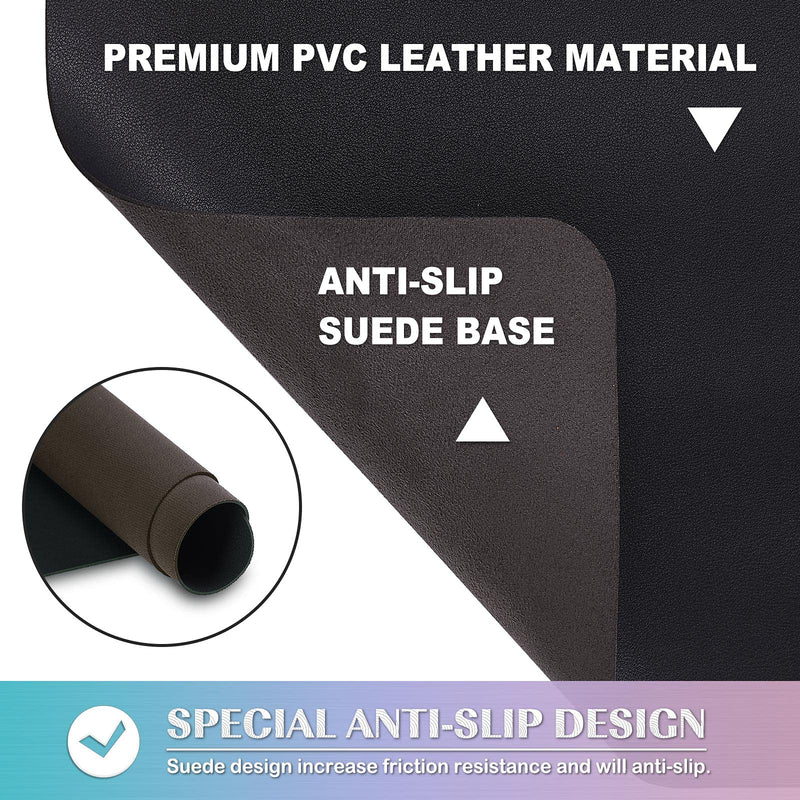 [Australia - AusPower] - Knodel Non-Slip Desk Mat, Mouse Pad, Waterproof Desk Pad for Desktop, Leather Desk Pad for Keyboard and Mouse, Desk Pad Protector, Desk Writing Pad for Office and Home (31.5"x15.7", Black) 31.5"x15,7" 