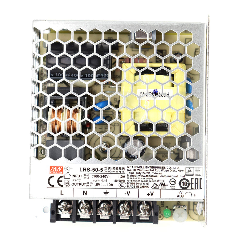 [Australia - AusPower] - Mean Well LRS-50-5 Switching Power Supply, Single Output, 5V, 10A, 50W, 3.9" L x 3.23" W x 1.18" H 