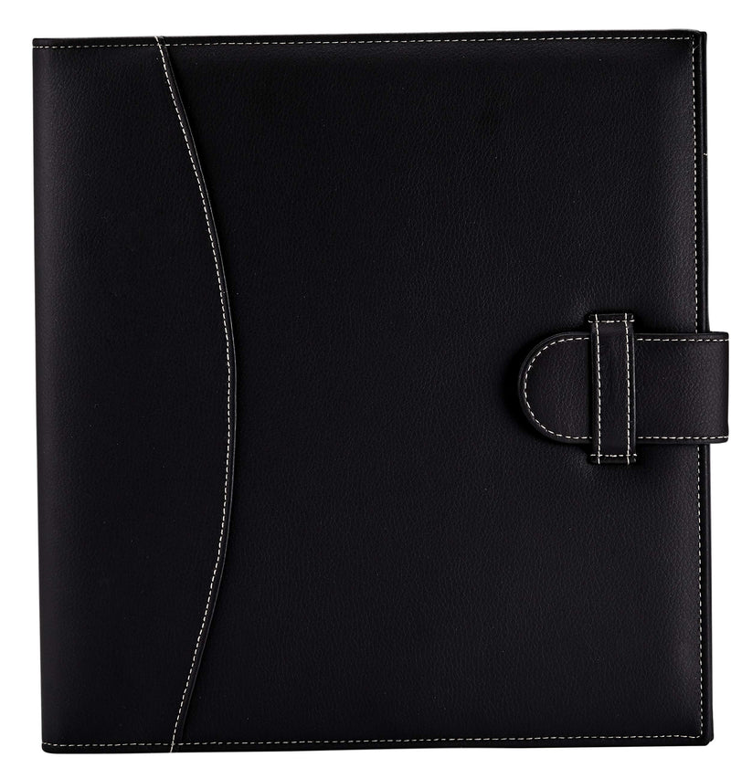 [Australia - AusPower] - Its Academic Faux Leather Binder (92875), Black 11.5" x 12" 