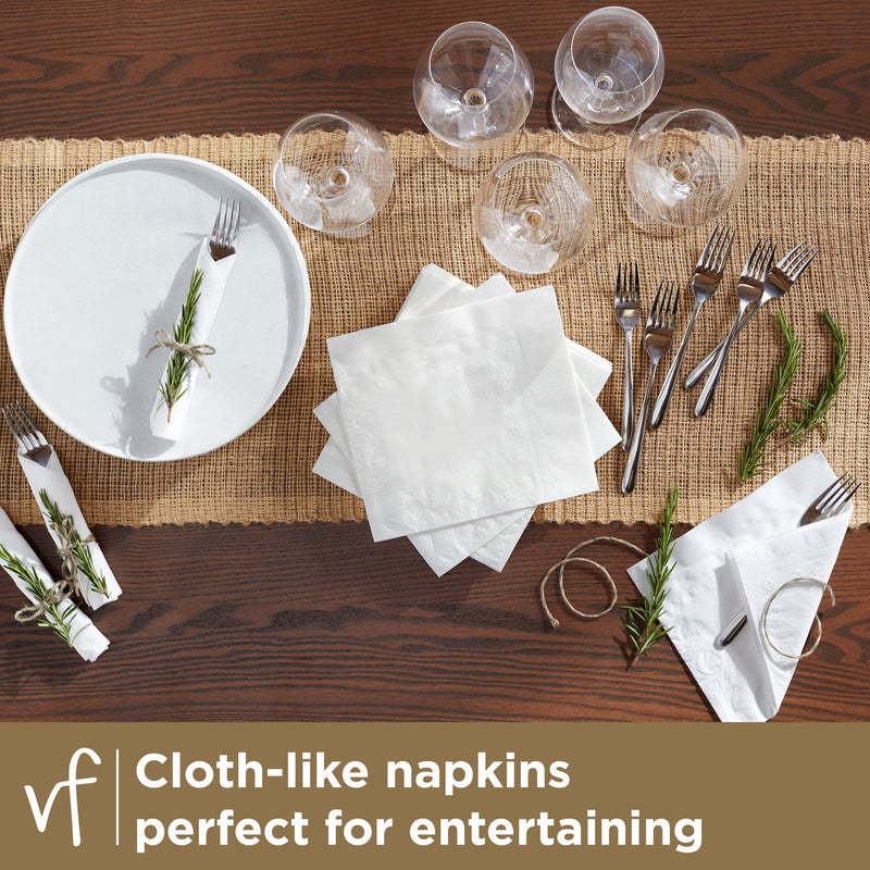 [Australia - AusPower] - Vanity Fair Entertain Paper Napkins, 40 3-Ply Disposable Napkins, Dinner Size 