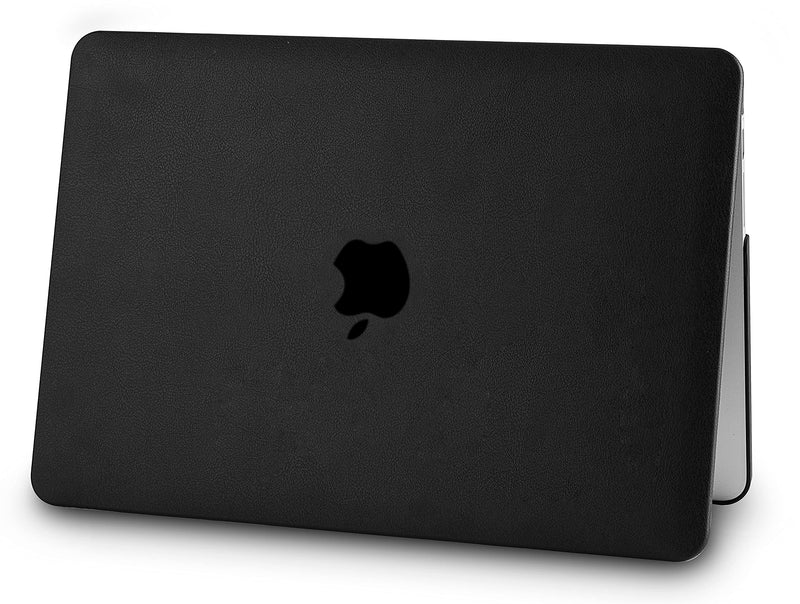 [Australia - AusPower] - KECC Compatible with MacBook Pro 13 inch Case 2020-2016 with Touch Bar A2338 M1 A2289 A2251 A2159 A1989 A1706 A1708 Italian Leather Hard Shell (Black Leather) Black Leather 