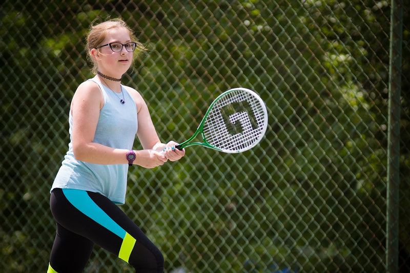 [Australia - AusPower] - Gamma Sports Junior Tennis Racquet: Quick Kids 19 Inch Tennis Racket - Prestrung Youth Tennis Racquets for Boys and Girls - 93 Inch Head Size 25" - Green 