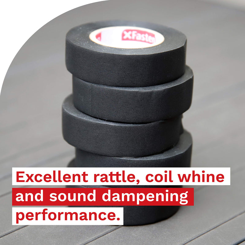 [Australia - AusPower] - XFasten Wire Harness Tape, 3/4-Inch by 50-Foot (5-Pack), High Temp Wiring Loom Harness Self-Adhesive Felt Cloth Electrical Tape for Automotive Engine and Electrical Wiring 3/4-Inch by 50-Foot (5-Pack) Black 