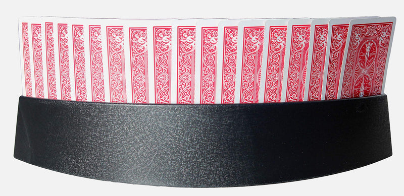 [Australia - AusPower] - Twin Tier Premier Playing Card Holder (Set of 2) - Holds Up to 32 Playing Cards Easily - 12 1/2" x 4 1/2" x 2 1/4" - Stack for Storage - Made in The USA Black 