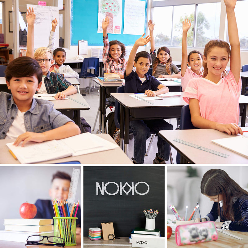 [Australia - AusPower] - NOKKO Clear Plastic Rulers Bulk 50 Piece Pack - Transparent 12 Inch / 30 Centimeter Ruler Class Set - Easy to Read School and Office Supplies for Kids, Students, Teachers and Artists 