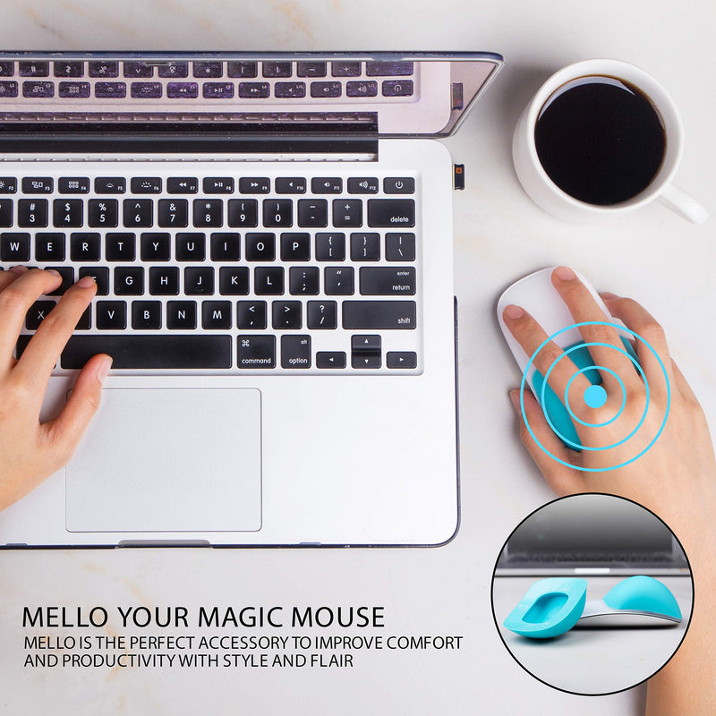 [Australia - AusPower] - Mello Silicone Cushion Compatible with Apple Magic Mouse 1 & 2 (Tuxedo Black) Tuxedo Black 
