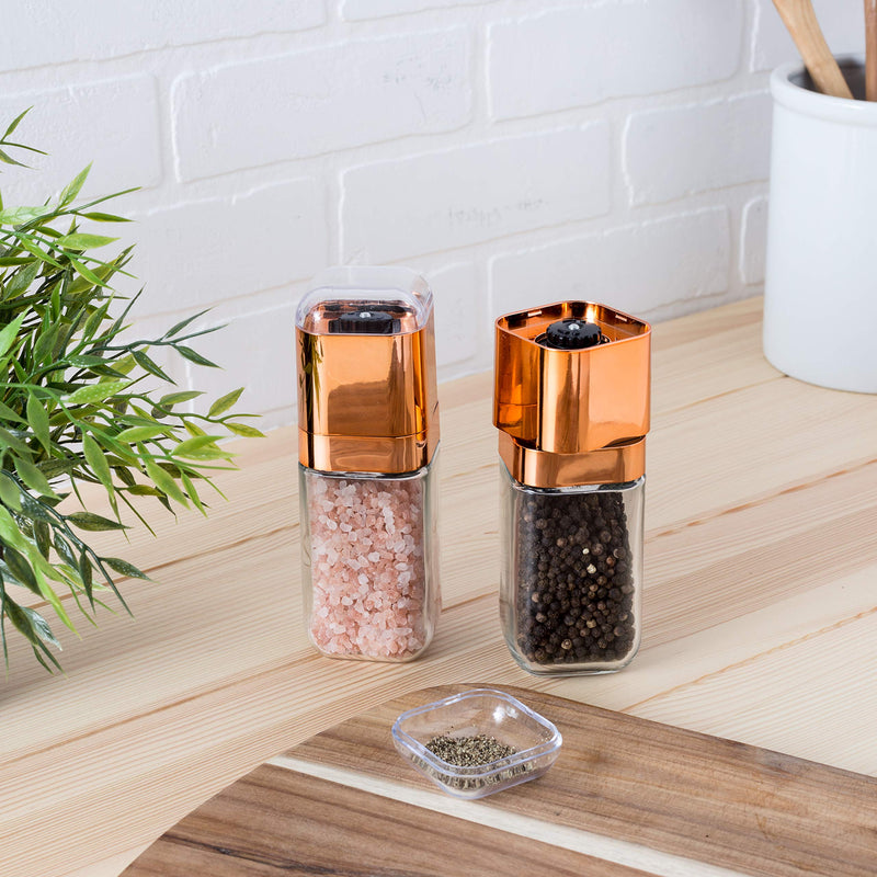 [Australia - AusPower] - Honey-Can-Do 2-Piece Spice Mill Set, Rose Gold 