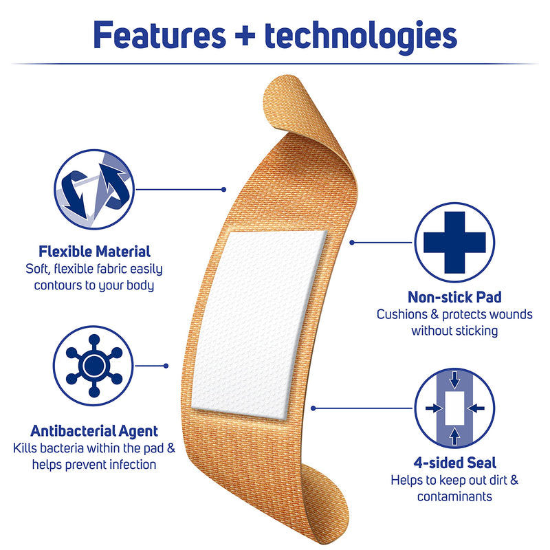 [Australia - AusPower] - Care Science Variety Bandages Pack, 300 ct Bulk Assorted Sizes | Includes Active, All-Purpose, Waterproof, and Heavy-Duty Bandages. Breathable Protection Helps Prevent Infection for First Aid 