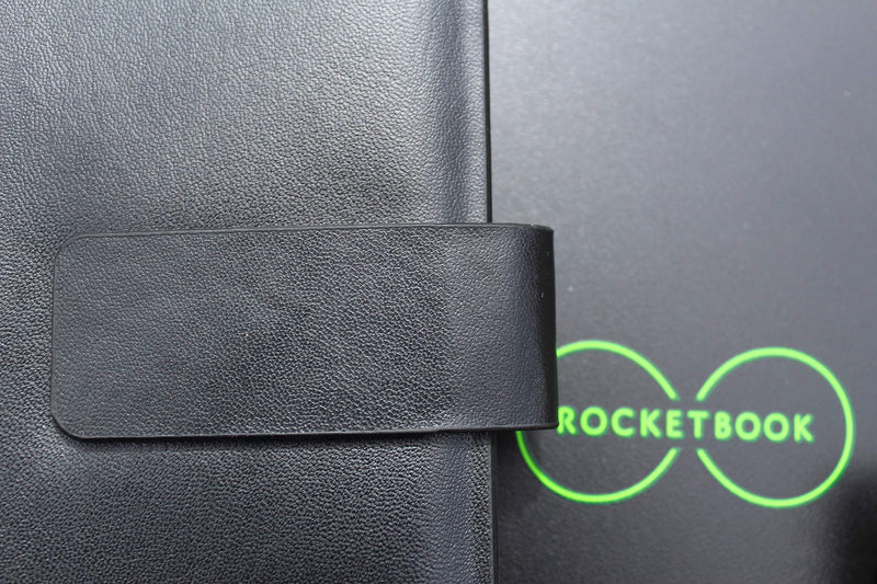 [Australia - AusPower] - Thegreen Hard PU Leather Cover for The Rocketbook Everlast Executive-Letter Size,Black/Dark Brown, Leather Fabric, Pen Loop Holder/Phone Pocket/fits A4-A5,Magnet Strap (Black, Letter Size) Black 