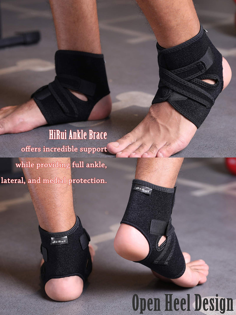 [Australia - AusPower] - HiRui Ankle Wrap Ankle Brace, Compression Ankle Support for Sprains Arthritis Recovery- Ankle Stabilizer for Running Basketball Soccer Fitness- Kids Youth Adult- Breathable/Adjustable (L, 1 Pack) Large (Pack of 1) 