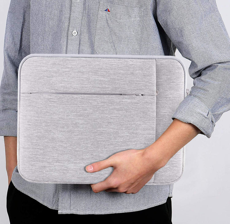 [Australia - AusPower] - Lacdo Laptop Sleeve Case for 15 inch New MacBook Air M2 2023 A2941, 15 inch MacBook Pro A1990 A1707, Dell XPS 15 Plus 2022-2020 Computer Bag with Accessory Pocket, Shockproof, Water-Resistant, Gray New MacBook Air 15 Inch 