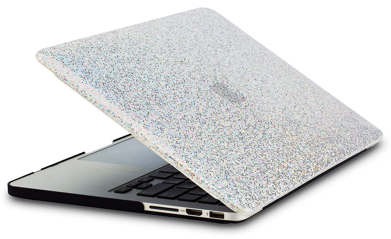 [Australia - AusPower] - KECC Compatible with MacBook Air 13 inch Case (2010-2017 Release) A1369/A1466 Protective Plastic Hard Shell (Silver Gliter) Silver Gliter 