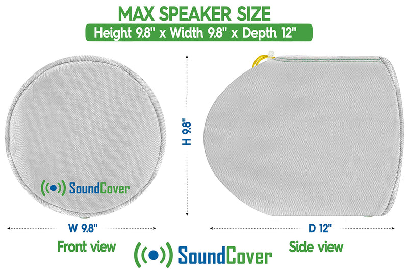 [Australia - AusPower] - 2 White Heavy Duty Marine Speaker Covers for Round 6.5" & Oval 6x9 Boat ATV Wakeboard Tower Pod Speakers - Fits Boss Audio, MCM Custom Audio, Rockville Marine Speakers (Size H 9.8" x W 9.8" x D 12") 