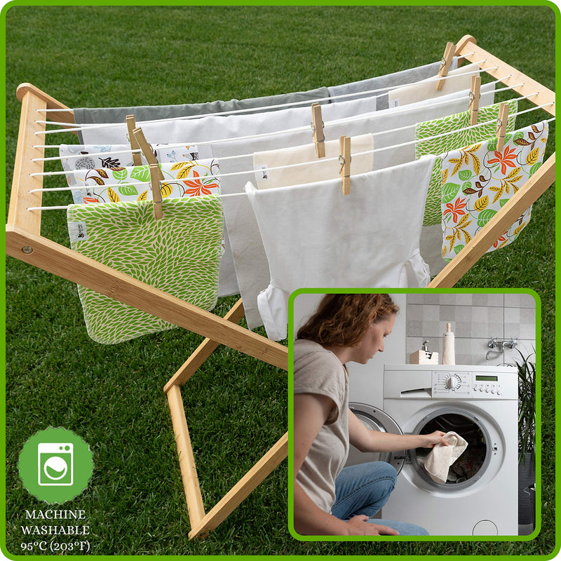[Australia - AusPower] - Reusable Paper Towels for Kitchen, Roll of 10 Paperless Paper Towels, Reusable Cloth Paper Towels, Organic Cotton Reusable Napkins, Washable Fabric Paper Towels Replacement Cloth, Reusable Towels 