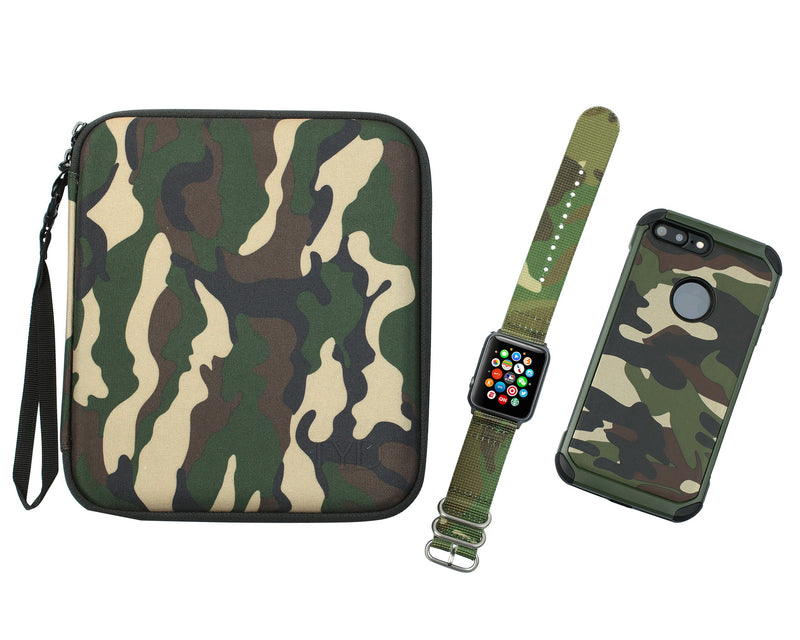 [Australia - AusPower] - The LoO Company: Smart Watch Bands & Accessories Case – Compatible Apple Watchbands, Fitbit Blaze, Huawei – Holds 12 Apple Watch Bands (Camo Ballistic Nylon) Camo Ballistic Nylon 