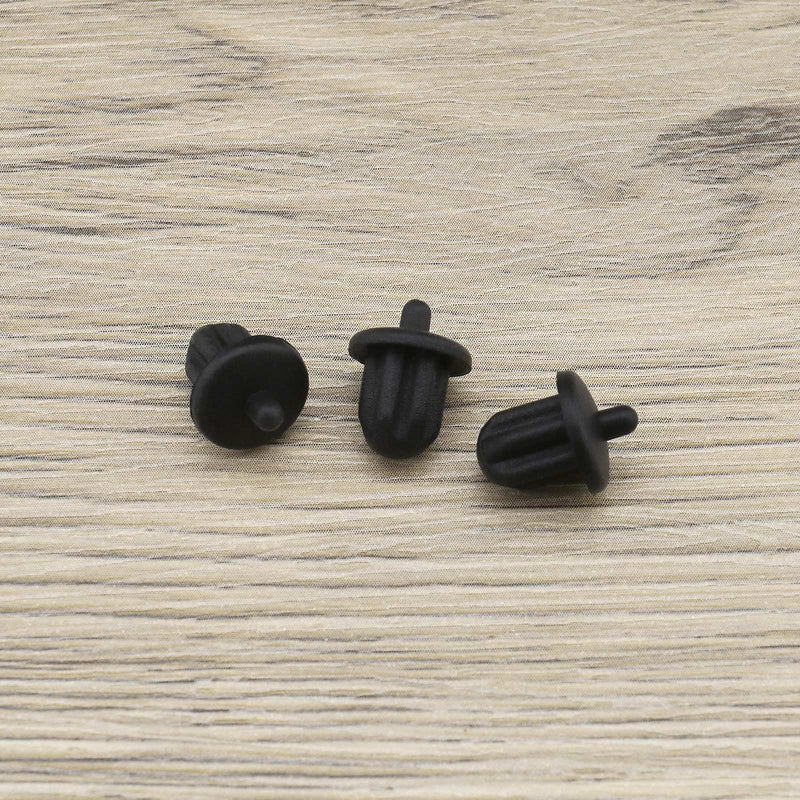 [Australia - AusPower] - 20Pcs 6.35mm Silicone Anti Dust Plugs Socket Dust Cover Anti Dust Jack Plug Stopper Cap Accessories for Amplifier DVD Karaoke Black 