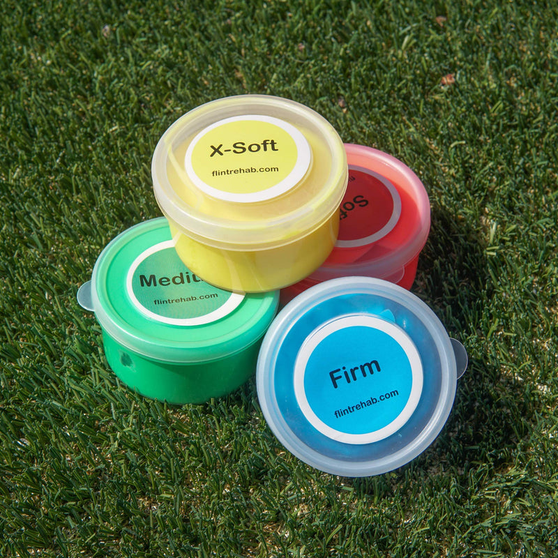 [Australia - AusPower] - FlintRehab Premium Quality Therapy Putty (4 Pack, 3-oz Each) for Hand Exercise Rehab. Fidgeting, and Stress Relief… 
