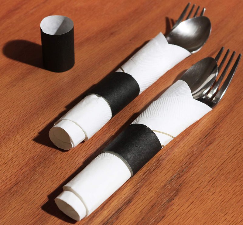 [Australia - AusPower] - Rupert and Jeoffrey's Trading Co. Paper Napkin Rings - Self-Adhering (500, Black) 500 