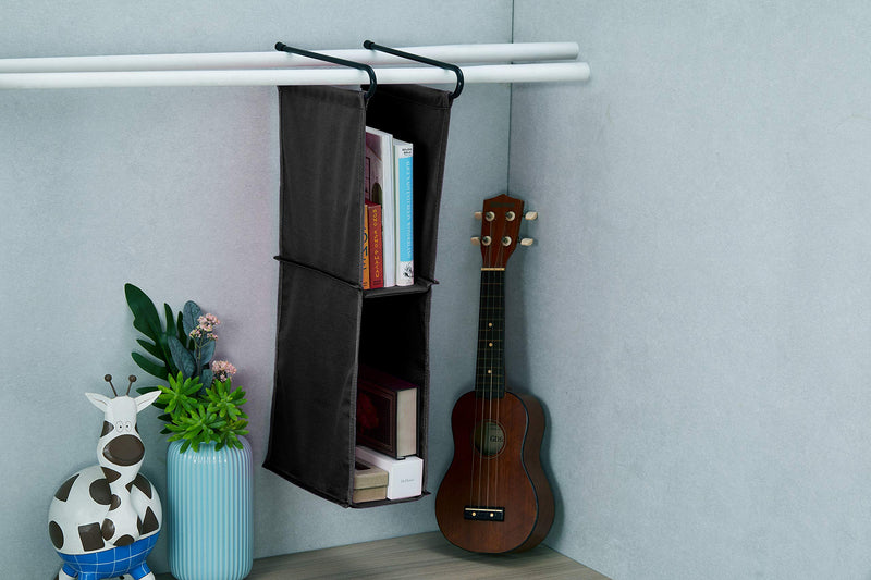 [Australia - AusPower] - Its Academic LockerMate Hanging Fabric Locker Shelf, Durable and Removable, Black 