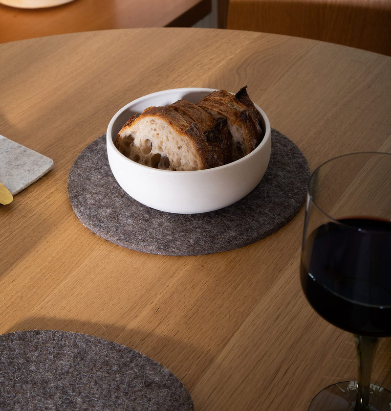 [Australia - AusPower] - Graf Lantz Trivet - Heat Protective 100% Merino Wool Felt - Great for Skillets & Sizzling Dishes (8 inch, Charcoal) 8 inch 