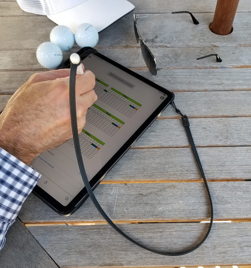 [Australia - AusPower] - ZoopLoop Silicone Scratchproof 20.75in Tether for Digital Electronic Styluses (Diameter Range: 0.27-0.37in) - Secure Stylus to Tablet Case - Tablet Pencil Accessory Black 