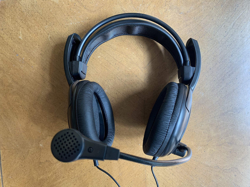 [Australia - AusPower] - Double Muff Intercom Headphones with Male XLR Five Pin Connector Stereo RTS 