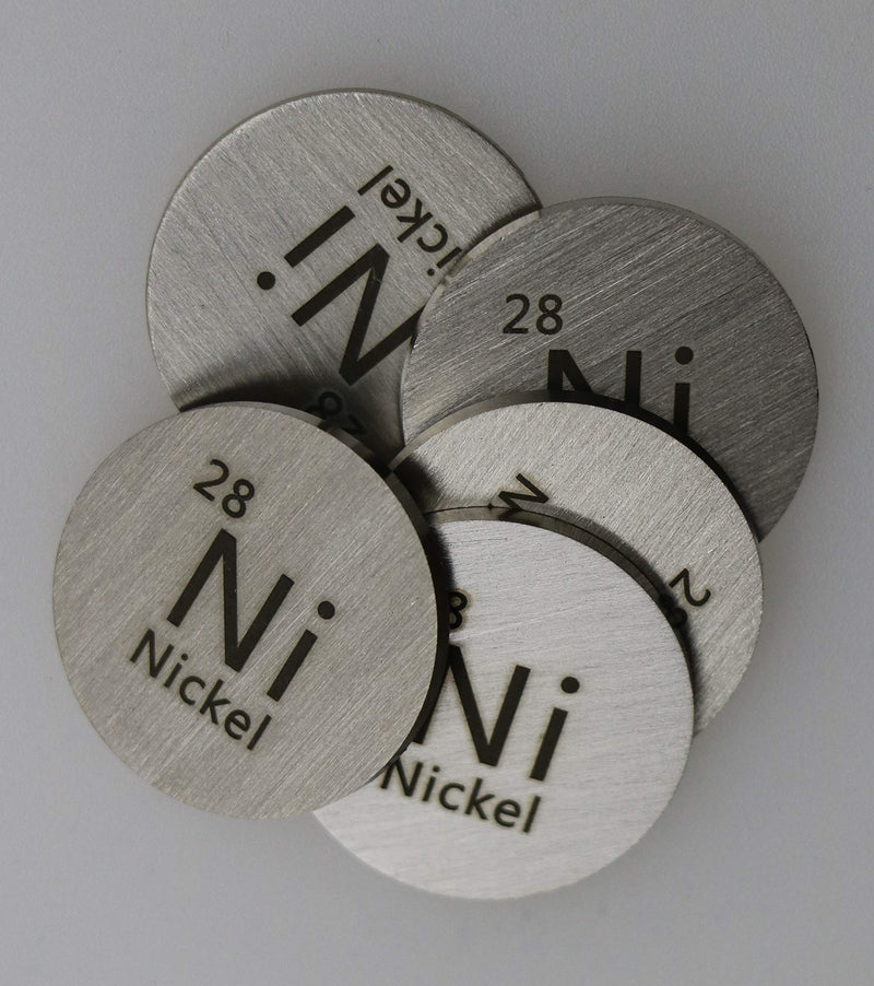 [Australia - AusPower] - Nickel (Ni) 24.26mm Metal Disc 99.9% Pure for Collection or Experiments 