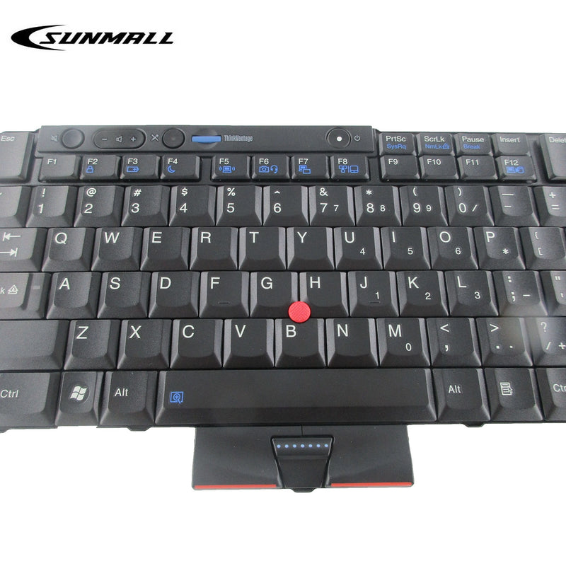 [Australia - AusPower] - T410 Keyboard, SUNMALL New Laptop Keyboard with Pointer for Lenovo ThinkPad t410 t420 t510 t520 x220 t400 t420s US Layout Black 