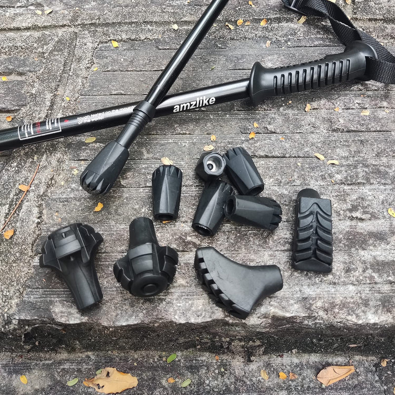 [Australia - AusPower] - Amzlike Trekking Pole Tip Accessories Set Hiking Pole Rubber Tips Replacement A-Mix 
