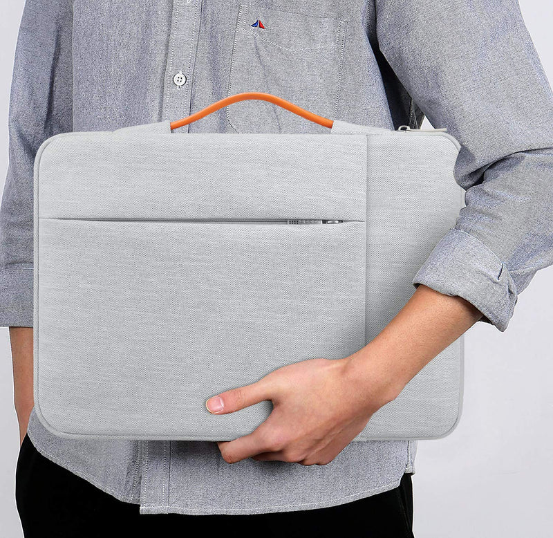 [Australia - AusPower] - Lacdo 360° Protective Laptop Sleeve Case for 15 inch New MacBook Air M2 2023 A2941, 15 inch MacBook Pro A1990 A1707, Dell XPS 15 Plus 2022-2020 Computer Bag, Shockproof, Water-Resistant, Gray New MacBook Air 15 Inch 