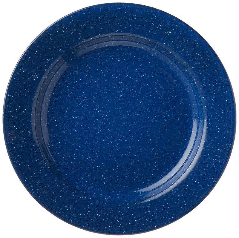[Australia - AusPower] - Coleman 10" Enamelware Dinner Plate with Wide Rim (Blue) 