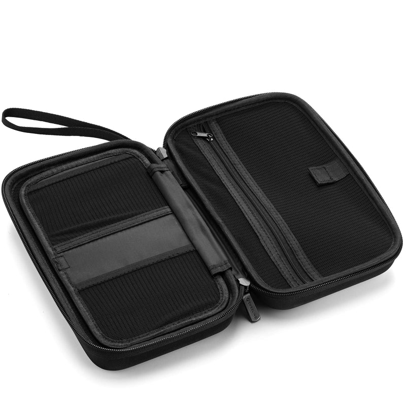 [Australia - AusPower] - Caseling Universal Electronics/Accessories Hard Travel Organizer Carrying Case Bag, 9.8” x 5.6”x 2.8” - Black 