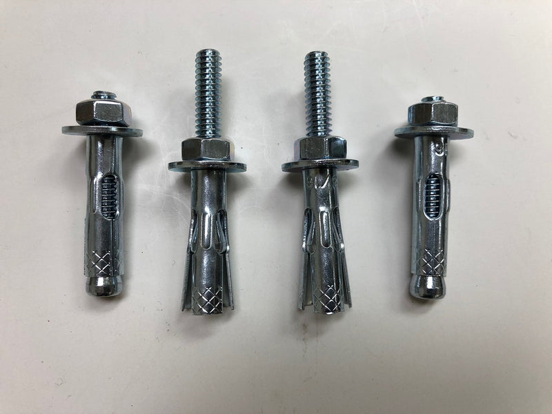 [Australia - AusPower] - Sleeve Anchors (w/Nuts & washers), Zinc Plated Steel, Hex Head, 5/16" x 1.5" Long (4 Pack) 