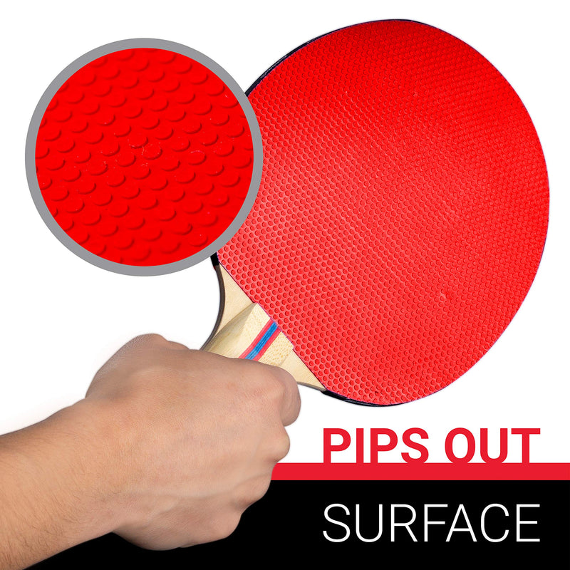 [Australia - AusPower] - Franklin Sports Ping Pong Paddle Set with Balls - 2 Player Table Tennis Paddle Kit with (2) Paddles + (3) Balls Included - Red + Blue 