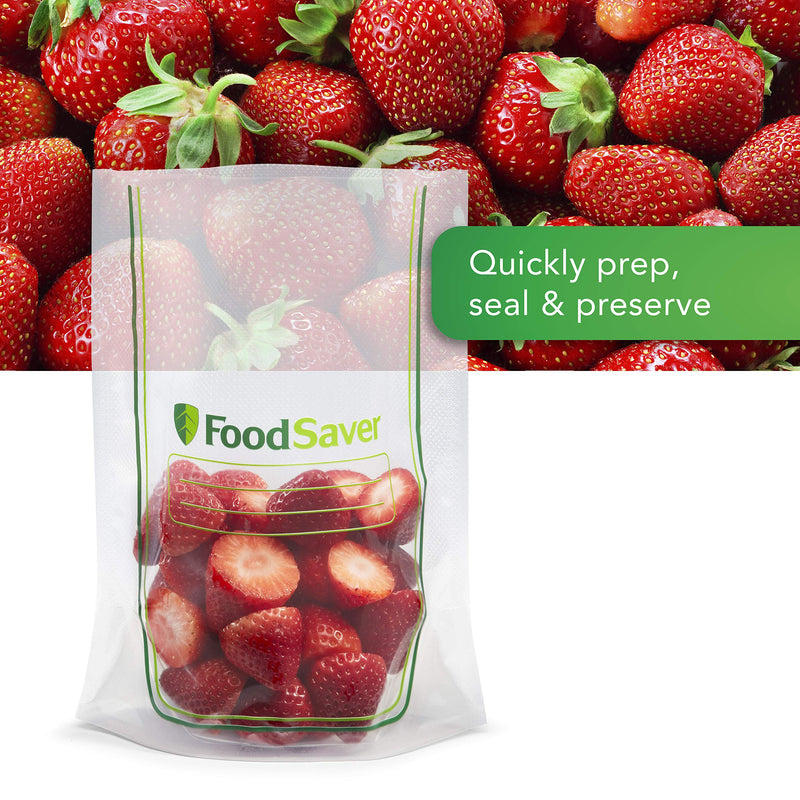 [Australia - AusPower] - FoodSaver Easy Fill 1-Gallon Vacuum Sealer Bags | Commercial Grade and Reusable | 10 Count, 1 GALLON, Clear 