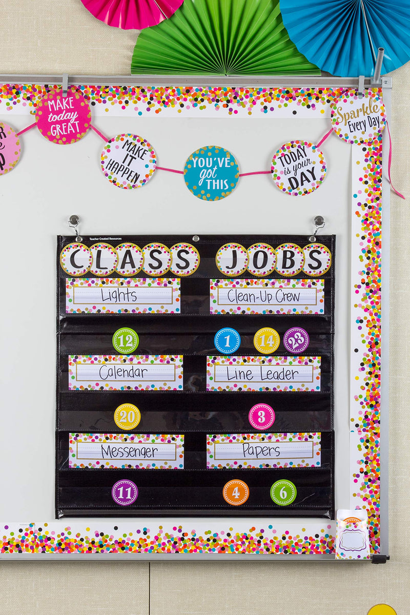 [Australia - AusPower] - Teacher Created Resources Black 7 Pocket Chart (20740) 