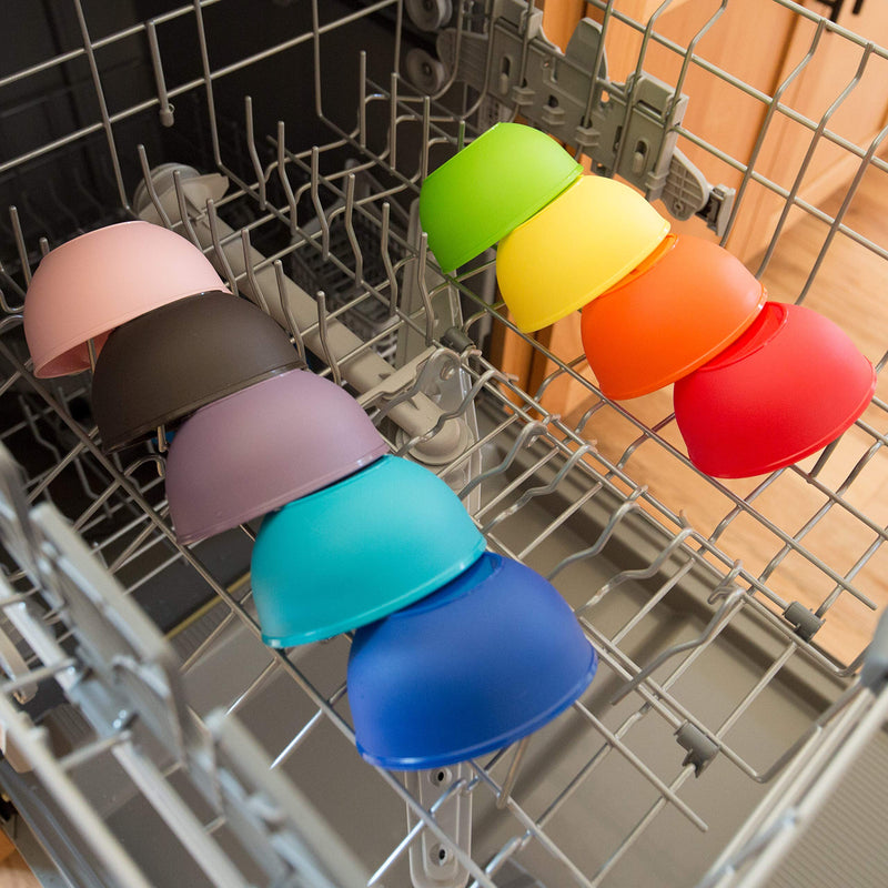 [Australia - AusPower] - Youngever 9 Pack 10 Ounce Plastic Bowls, Kids Plastic Bowls, Set of 9 (9 Rainbow Colors) 9 Rainbow Colors 