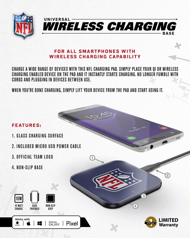 [Australia - AusPower] - SOAR NFL Unisex Wireless Charging Pad New England Patriots One Size White 