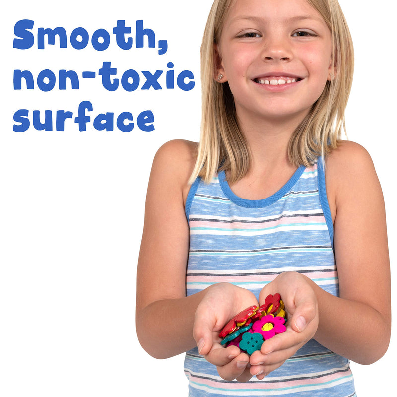 [Australia - AusPower] - READY 2 LEARN Coconut Flowers - Set of 50 - 6 Shapes - 5 Colors - Natural, Hand Made Counters for Kids - Use for Crafts and Jewlry Making 