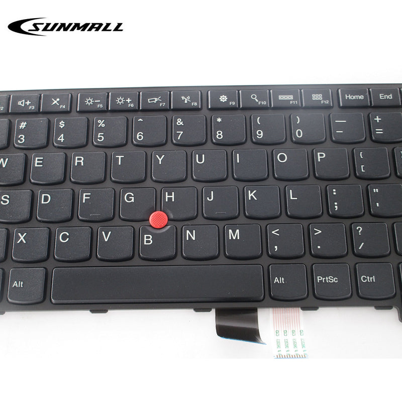 [Australia - AusPower] - SUNMALL Laptop Keyboard Replacement with Frame Compatible with Lenovo Thinkpad E550 E550C E555 E560 E565 Series Laptop Black US Layout 