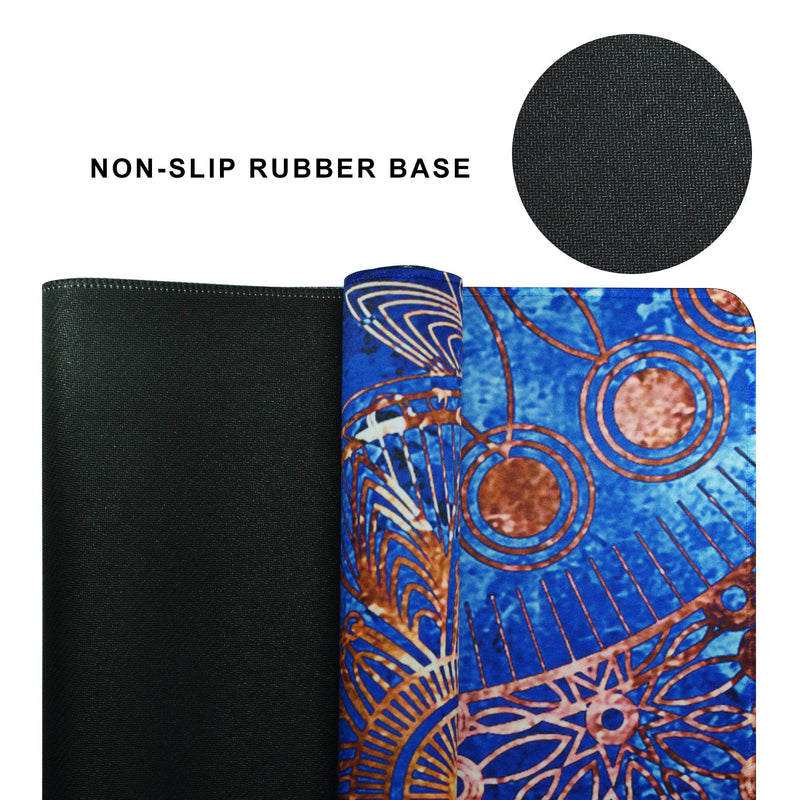 [Australia - AusPower] - Mydours Extended Gaming Mouse Pad (47.2x15.7 in), Large Non-Slip Rubber Base Mousepad with Stitched Edges Keyboard Mouse Mat Desk Pad for Work, Game, Office, Home Blue Flower 