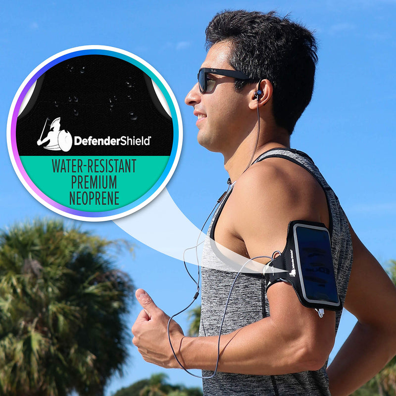 [Australia - AusPower] - DefenderShield EMF & 5G Radiation Protection Armband - Cell Phone Running Armband for Sports & Exercise - Universal & Adjustable w/ Key Holder 